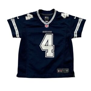 Nike Dallas Cowboys Dak Prescott 4 Football Jersey Kids Size 7 Blue Gameday